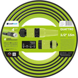 Cellfast QUATTRO Manguera de jardín Durable Liviana 4 capas Manguera de alambre resistente a los rayos UV Trenza cruzada 20 bar 3/4" 15 m 10-074
