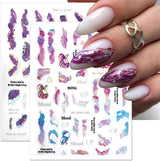 6 colores pegatinas de uñas de mármol bronceador pegatinas autoadhesivas plateadas pegatinas de uñas de mármol flor pegatinas de uñas de mármol 3D accesorios de diseño pegatinas de arte de uñas juego de pegatinas de uñas lámina de uñas