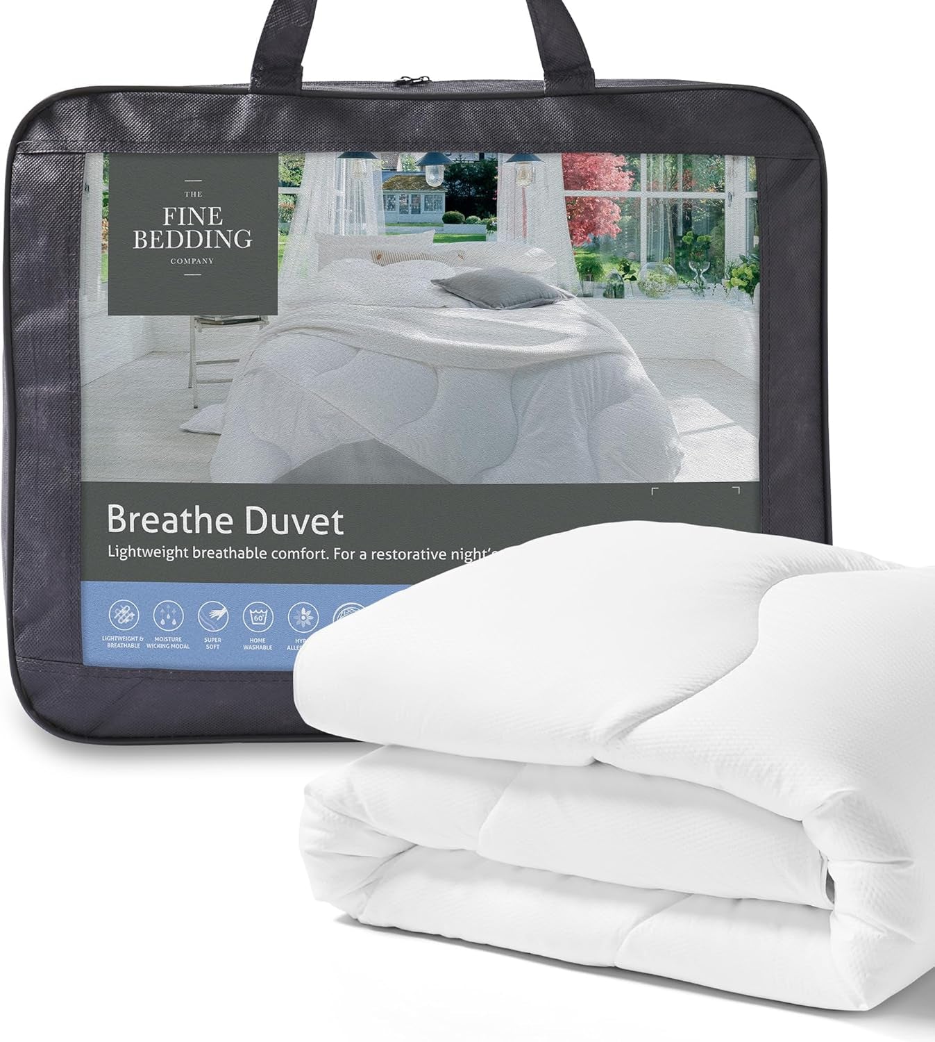 Edredón Transpirable, 13,5 Tog, Invierno, Enfriamiento Y Absorbe La Humedad, Control De Temperatura, Lavable A Máquina, Ligero E Hipoalergénico, Cama Individual Naty Shop Edredones Y Edredones De Invierno (13,5 Tog) Cama Individual