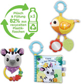 VTech Baby - Set de regalo Amigos de los animales del bebé - Set de juguetes con libro de tela, pájaro cantor y sonajero de cebra - De 0 a 24 meses Juguetes para bebés Naty Shop