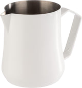 APS 10361 Taza de leche universal, acero inoxidable, lacado electrostáticamente en blanco, 0,5 litros