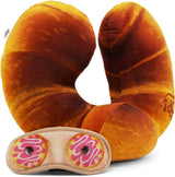Almohada para el cuello con croissant naranja y antifaz para dormir Almohadas de viaje Tienda Naty Título predeterminado