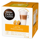 NESCAFÉ Dolce Gusto Latte Macchiato, 48 Kaffeekapseln, Aromatischer Espresso, 3-Schichten - Köstlichkeit aus feinem Milchschaum, Aromaversiegelte Kapseln, Paquete de 9 (3x16 Kapseln)