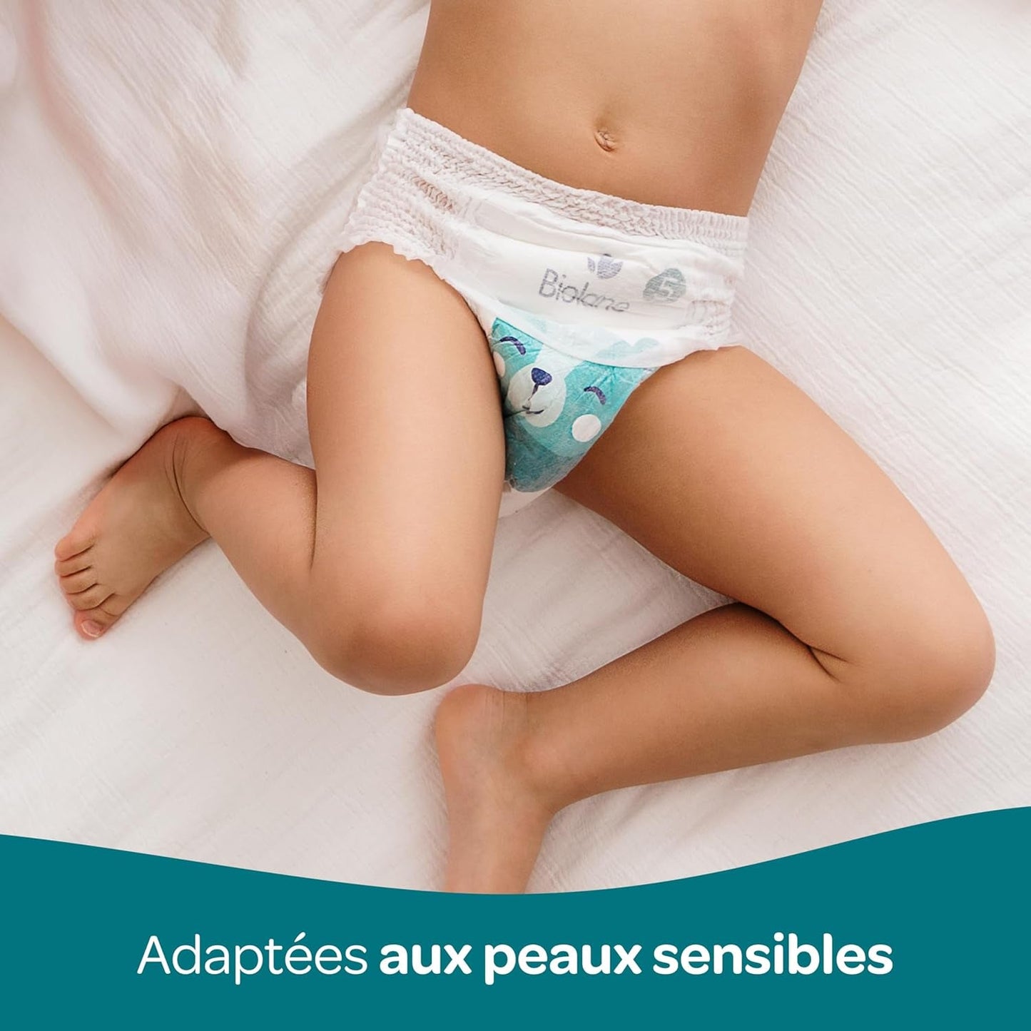 BIOLANE - Pañales cortos - Talla 5 (12-18 kg) - Estanqueidad 12 horas - Pack 1 mes - 120 pañales - ecológicos
