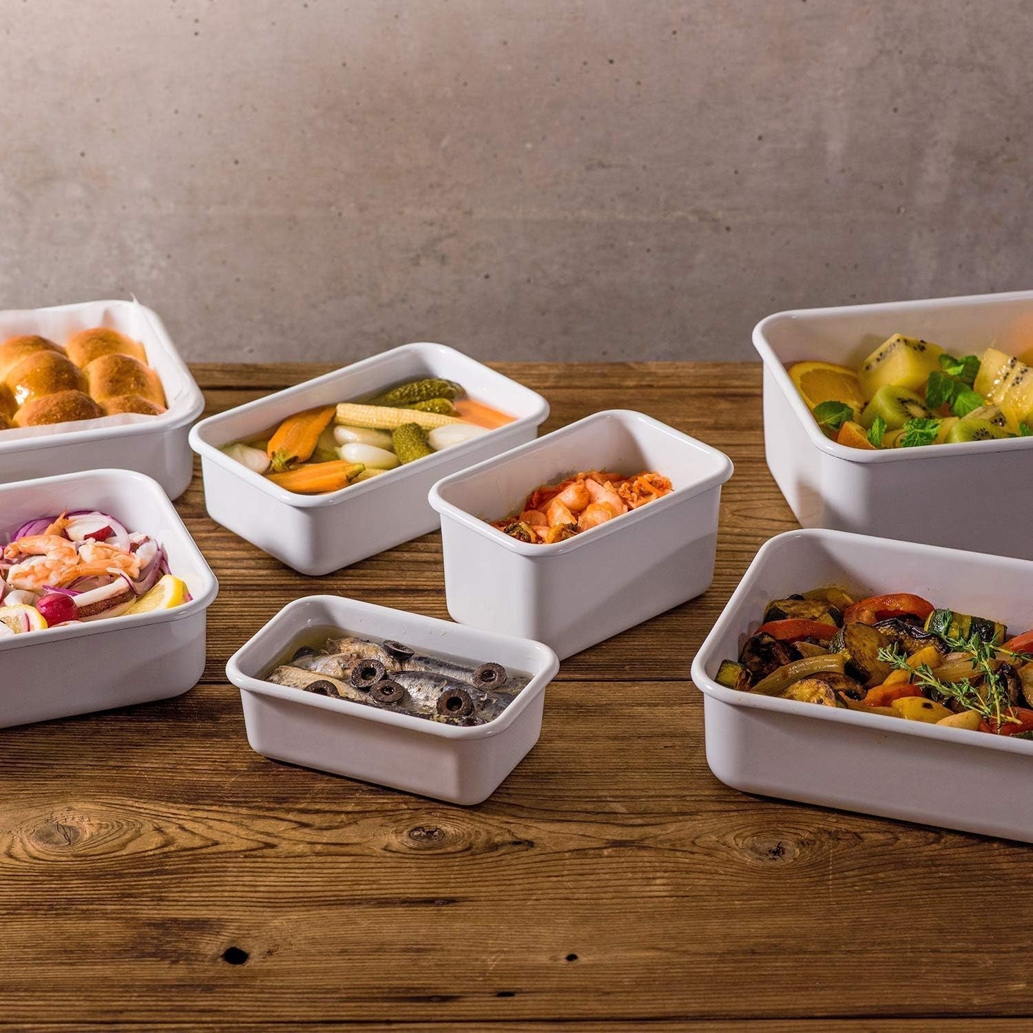 Lata de almacenamiento de alimentos al vacío esmaltada | XL| 1,85 litros | 23,5 x 17,5 x 7 cm | mantiene los alimentos frescos por mucho más tiempo | protege los alimentos de bacterias y hongos | sin bomba de vacío Cajas para conservación de alimentos Naty Shop