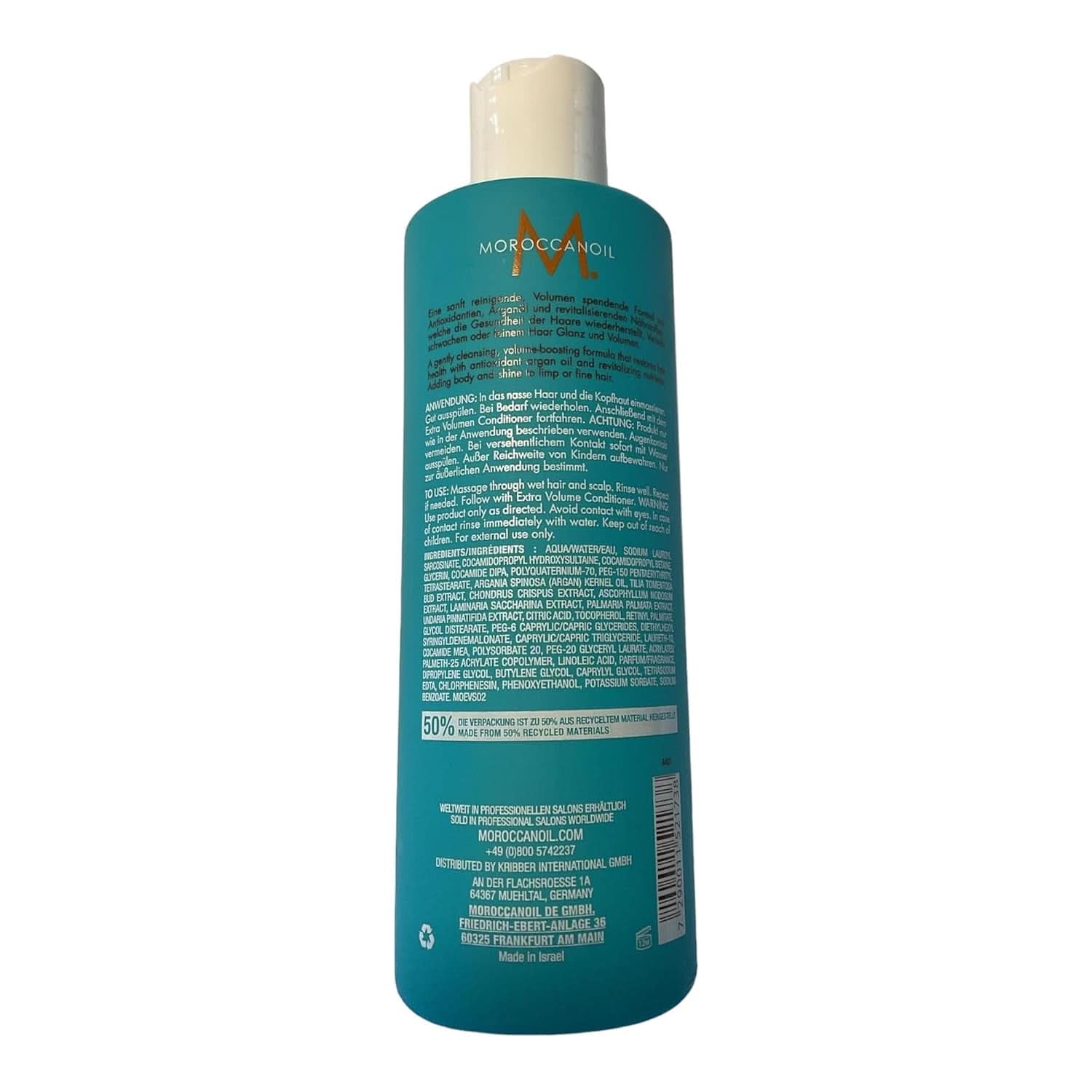 Marruecosnoil, Champú Extra Volumen, 250ml Naty Shop Ducha y baño