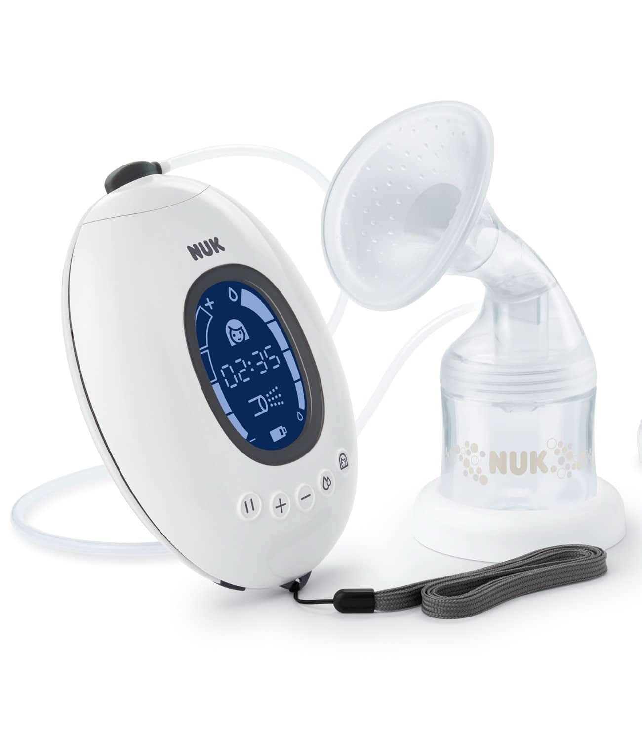 Extractor de leche eléctrico doble NUK Nature Sense | Con batería, display LCD 2X recipientes para leche materna de 150 ml Accesorios Alimentación y Lactancia Tienda Bebe Naty Extractor de leche