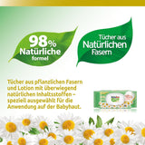 Toallitas para bebés sensibles, 0 % de fragancia, fórmula 98 % natural que restaura el equilibrio del pH de la piel, sello de frescura, 54 toallitas