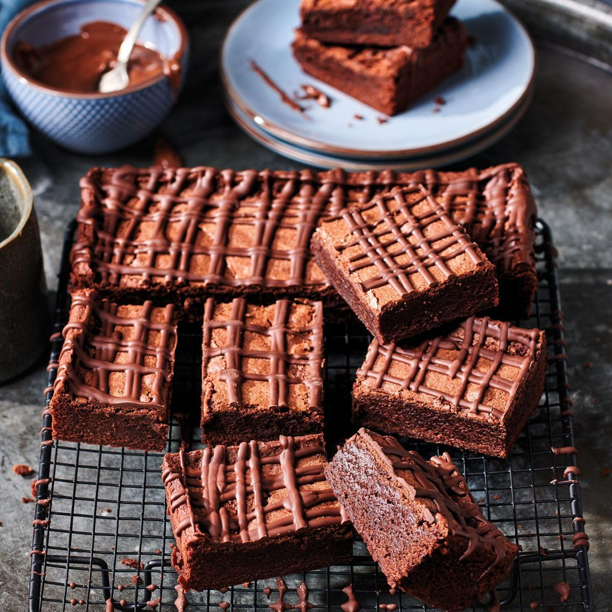 Mix Für Fudge Brownie: Einfach Zu Berübenender, Extrem Fudgy Brownie Mit Richem Schokoladengeschmack, Halal. 500 G. Mezcla para hornear y cocinar Naty Shop