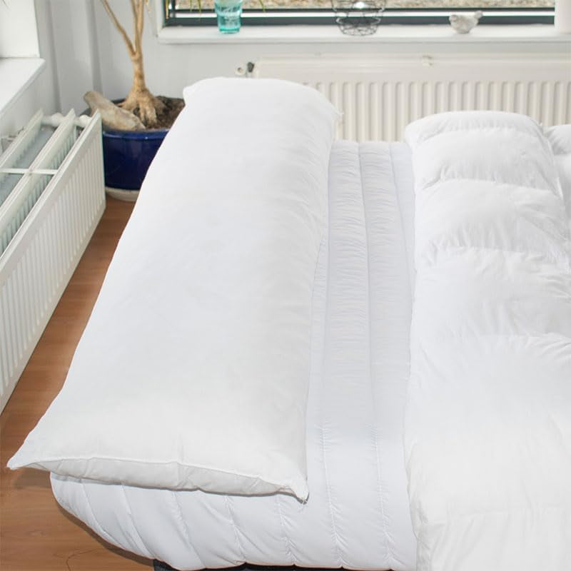 Bleu Calin Esponja plana viscoelástica y fibra de poliéster, blanca 160 X 40 cm Naty Shop almohadas estándar