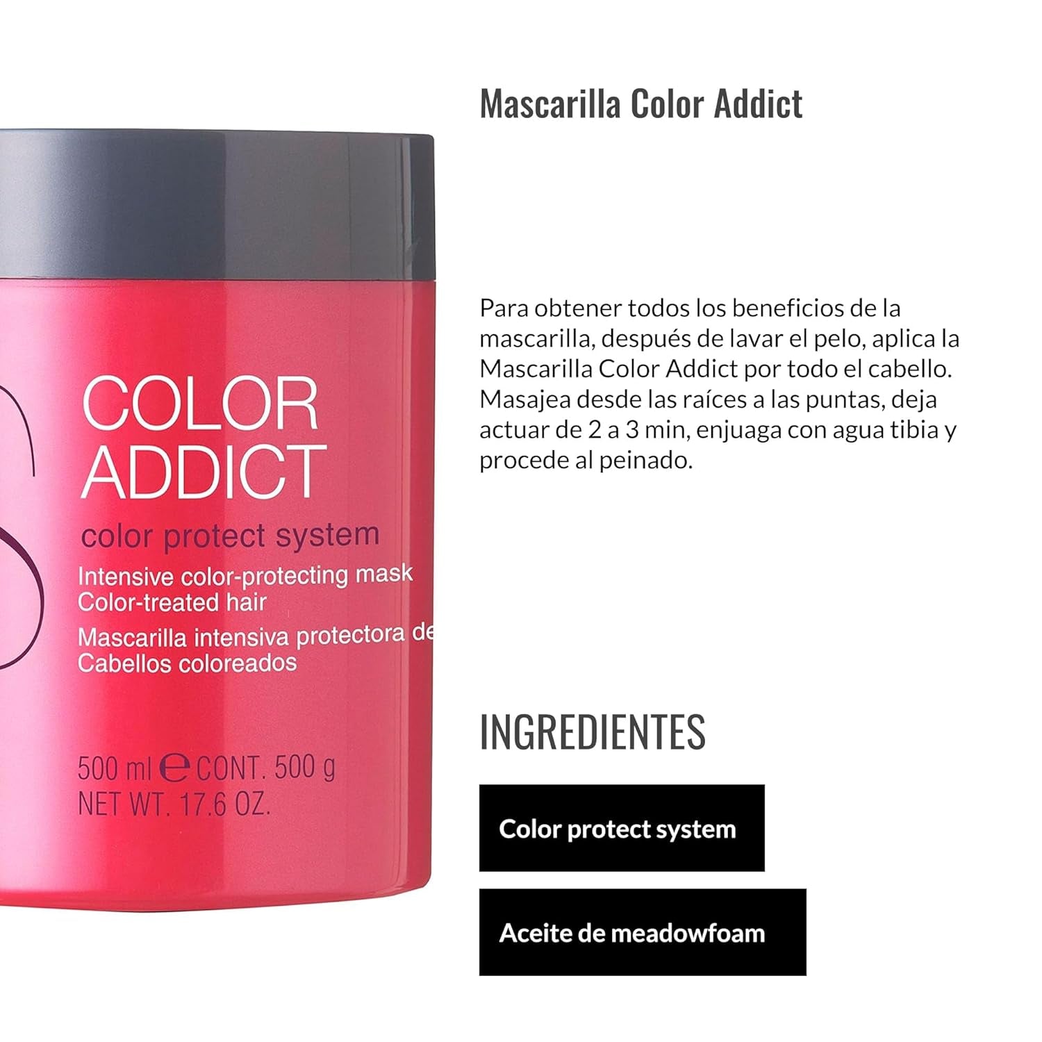 Mascarilla cabello teñido 500ml protege el cabello teñido, nutre, hidrata y protege las cutículas - una melena más brillante y suave Naty Shop Hair Mask