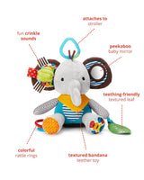Skip Hop Bandana Buddies Juguete de Actividad, Peluche para Bebés y Niños, Multicolor, Elefante Bebé Juguetes Naty Shop
