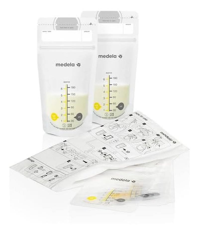 Bolsas de almacenamiento de leche materna Medela 25 unidades, aprox. 200 ml, blanco (versión en español) Alimentación y Accesorios Lactancia Tienda Bebe Naty
