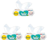 Toallitas húmedas para bebés sensibles, 260 toallitas (5 x 52), sin fragancia, para una limpieza suave y delicada (paquete de 3)