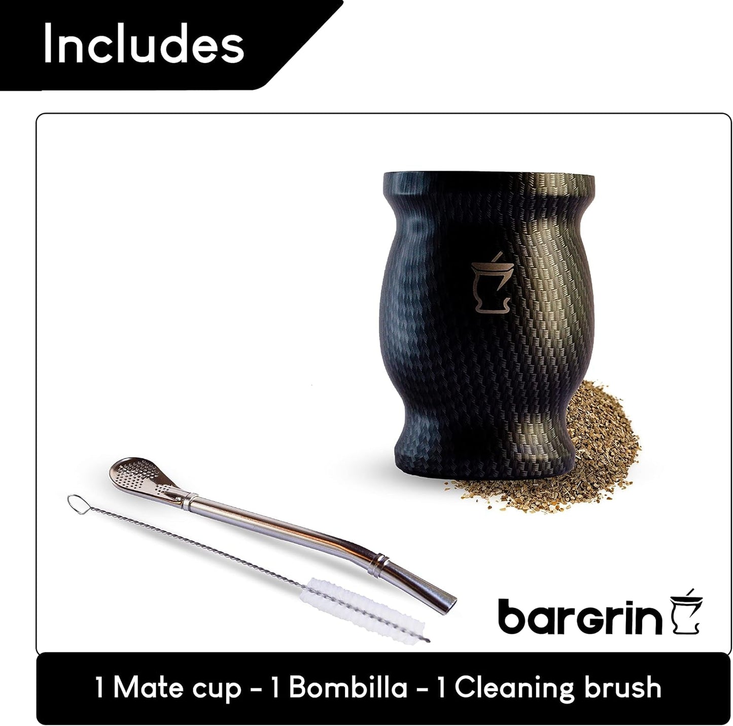 Juego de Té Mate - Taza Mate - Juego de Mate y Bombilla - Tazas de Té - Taza Mate Diseño Doble Pared - Juego de Tazas Yerba Mate
