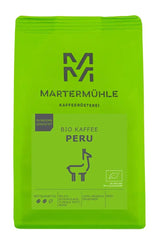 Martermühle Peru Bio Kaffeebohnen 1kg mittelkräftig I Arábica I Aroma: Chocolate con leche, Notas florales, Nueces I Ganze Bio Kaffee-Bohnen schonend geröstet, säurearm