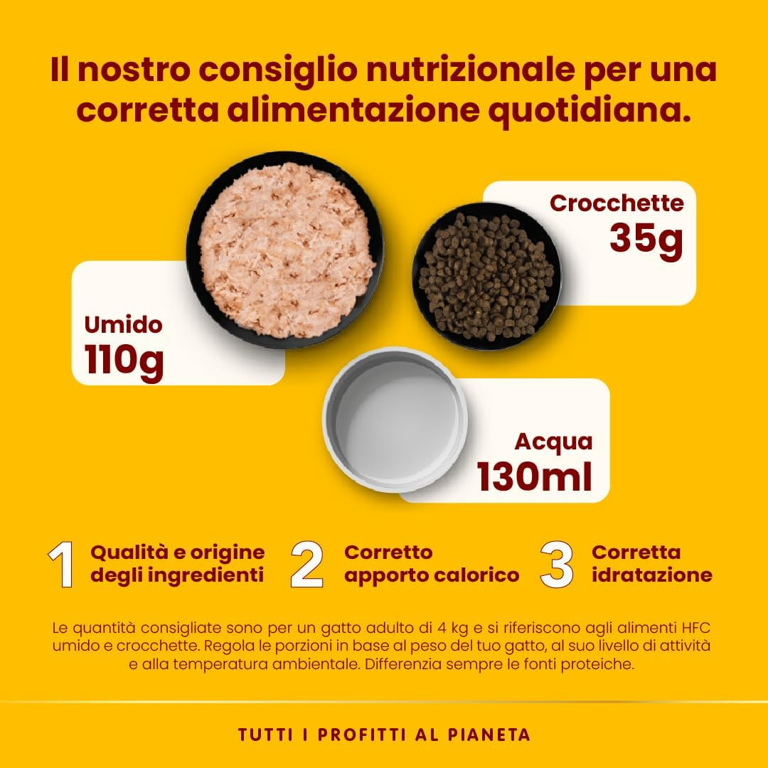 almo Nature HFC Natural - Comida húmeda para gatos - con pollo - Calidad humana, Sin gluten, Monoproteína - 55g, paquete de 6