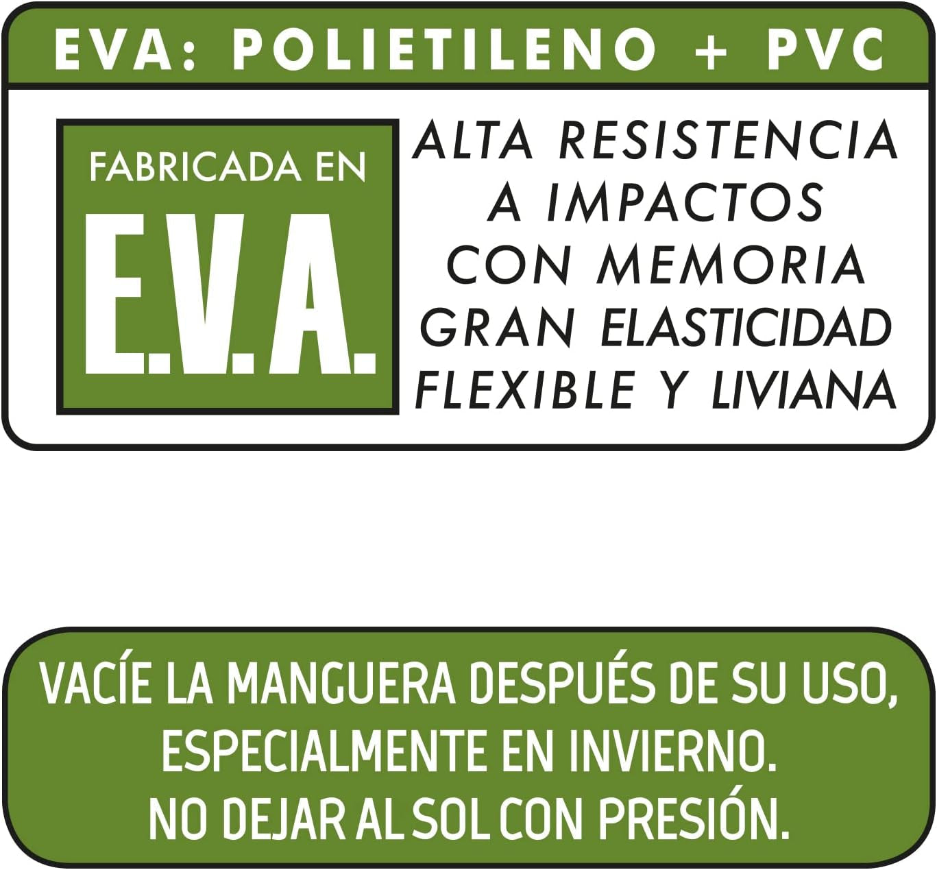 Manguera de jardín C2107N2 con 7 formas, 15 m, verde