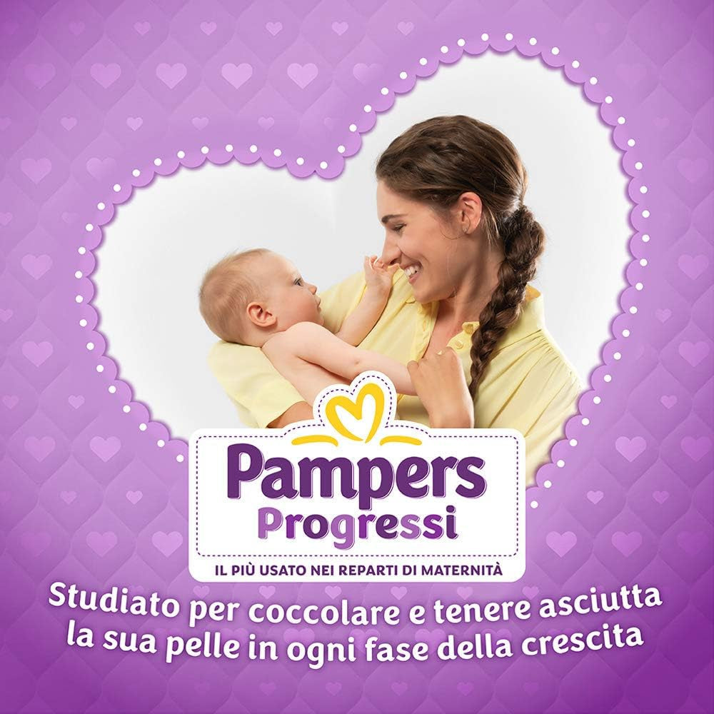 Pañales Pampers Progressi & Fit Prime Midi, formato corto, 162 pañales, talla 3 (4-9 kg), suscripción online al gimnasio durante 1 mes de regalo