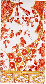 Servilletas de toalla para invitados de porcelana Coral Gold, 15 por paquete