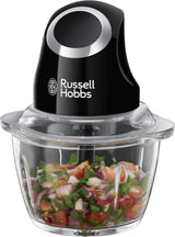 Russell Hobbs Batidora con base [1.5L Vasbehälter] Matt Schwarz (motor Starker 0.9PS, función Impuls-/Ice-Crush-funktion, Edelstahlmesser, Bpa-Frei Mixer, Elektrischer Zerkleinerer, Smoothie-Maker) 24722-56 Kitchen Naty Shop Zerkleinerer,Single