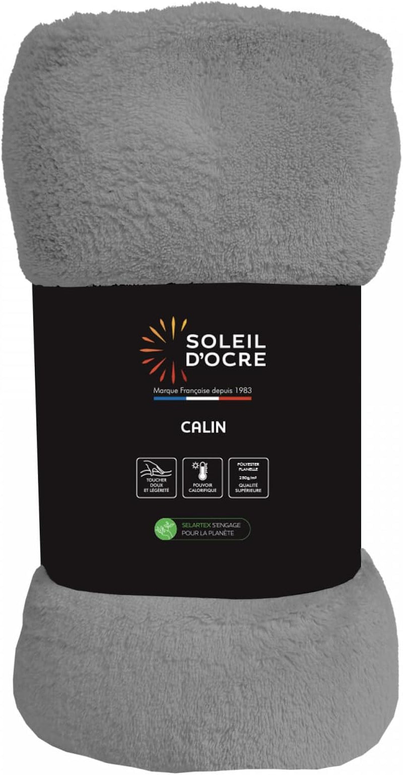 Soleil D'Ocre, manta de franela, 220 X 240 Cm, Calin, marrón Edredones y edredones Naty Shop Gris 220 X 240 Cm
