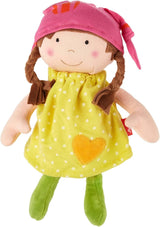 SIGIKID 39411 Muñeca Niña Suave y Pequeña, Juguete para Bebé, Recomendado A Partir de 6 Meses, Amarillo