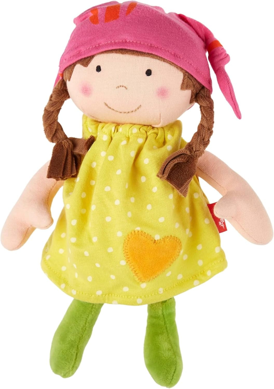 SIGIKID 39411 Muñeca Niña Suave y Pequeña, Juguete para Bebé, Recomendado A Partir de 6 Meses, Amarillo