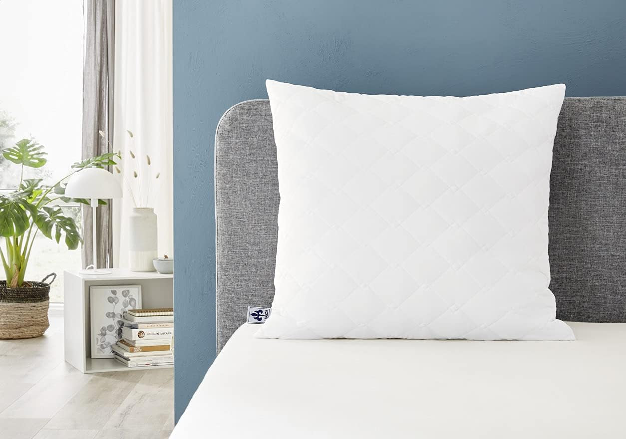 Almohada microtermo Irisette - Fabricada en Alemania - Almohada con funda extraíble de microfibra suave, 40 x 80 cm, certificación Ã-ko-Tex Almohadas estándar Naty Shop Paquete individual de 2 - 80 x 80 cm
