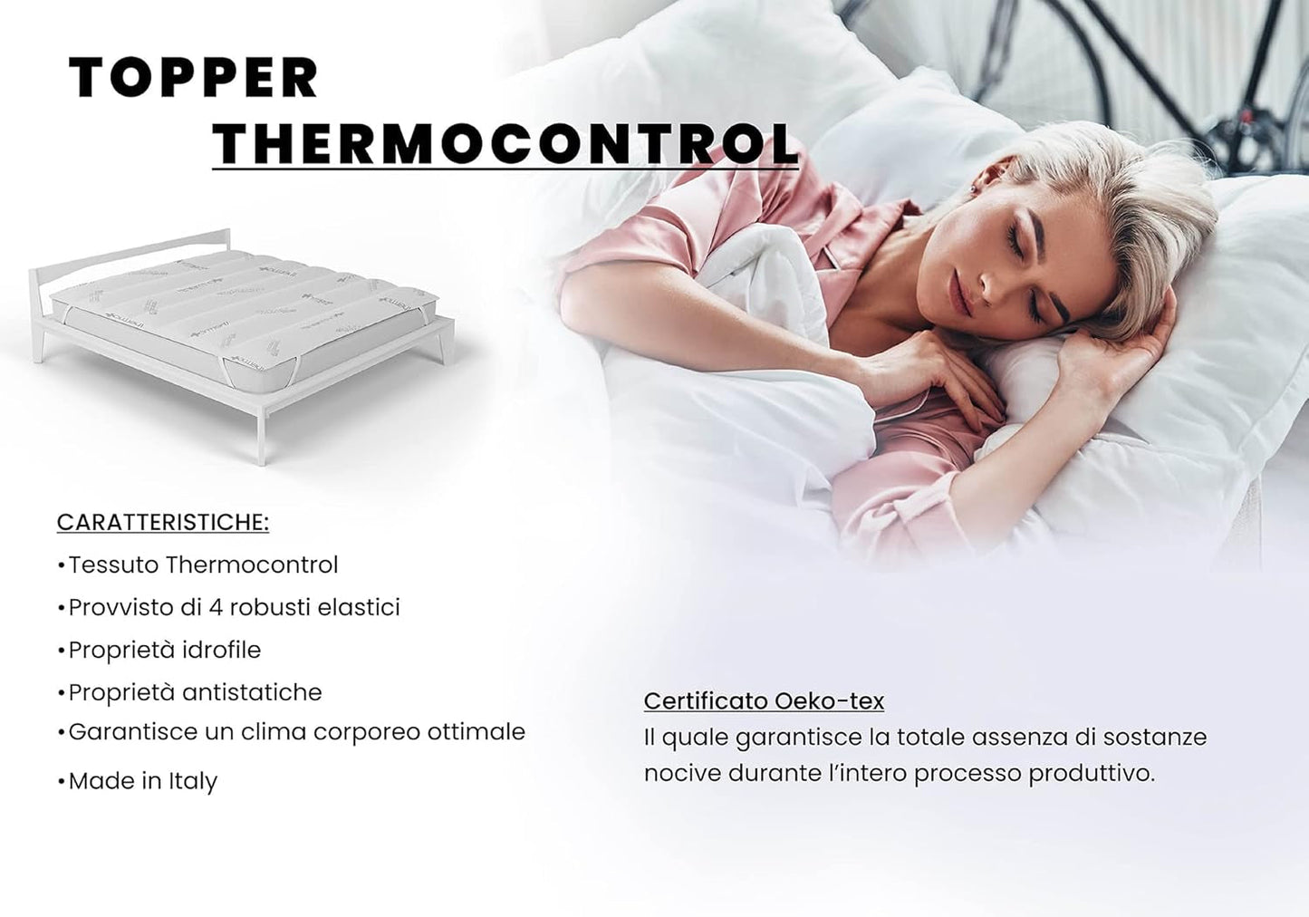MB Home Italia, Topper, Termocontrol, Doble 160X195 Cm Edredones y edredones Naty Shop