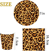 Patrón de leopardo Party Geschirr Kindergeburtstag Deko Geburtstag Party Geschirr Dschungel Pappteller Becher Servietten Babyparty Tischdeko Set
