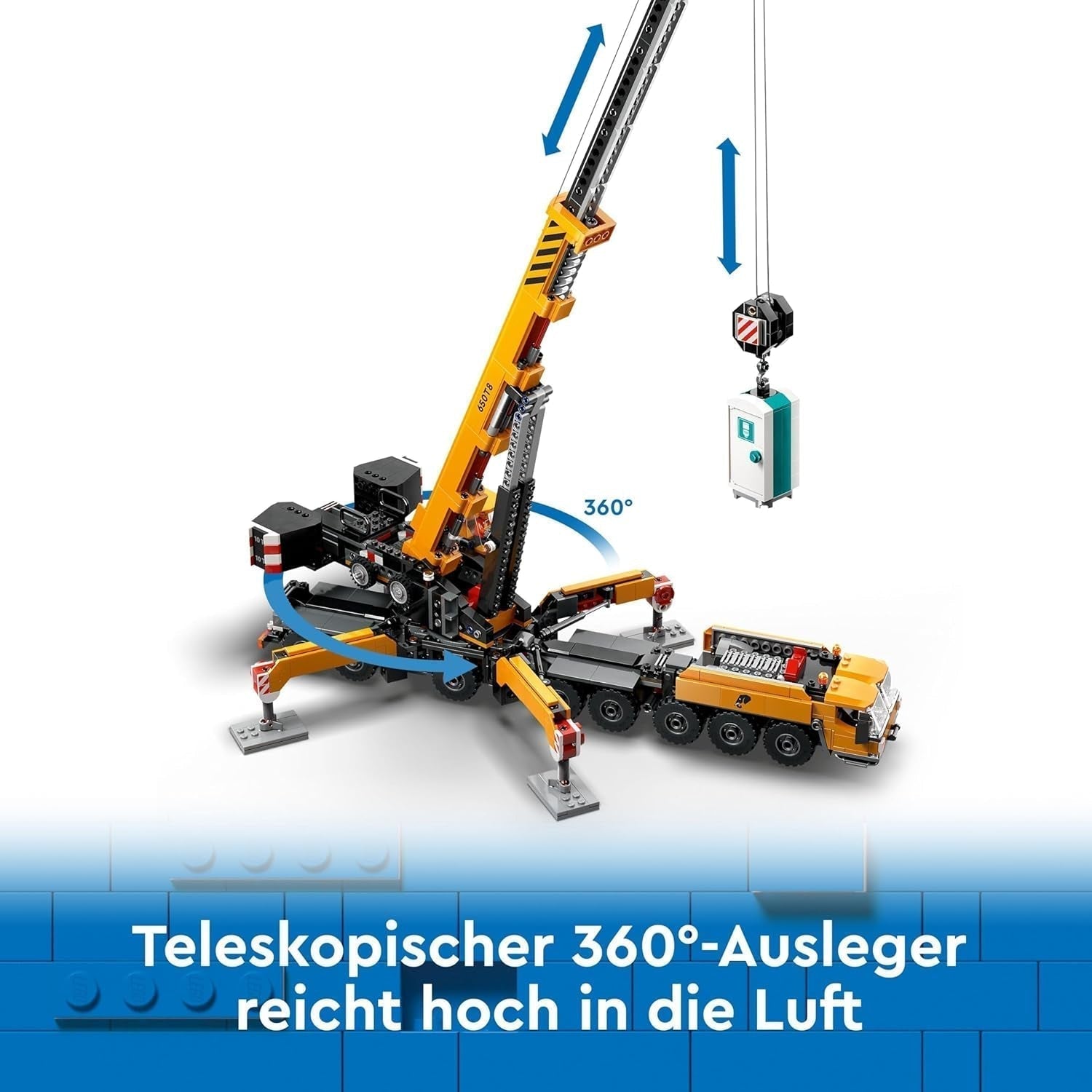 LEGO City Grúa de Construcción Móvil Juguete de Construcción para Niños y Niñas Regalo Creativo para Niños Brazo Largo Extensible 4 Minifiguras de Trabajadores de la Construcción para Juegos de Interpretación 60409 Juegos de Construcción Besuche den LEGO-Store