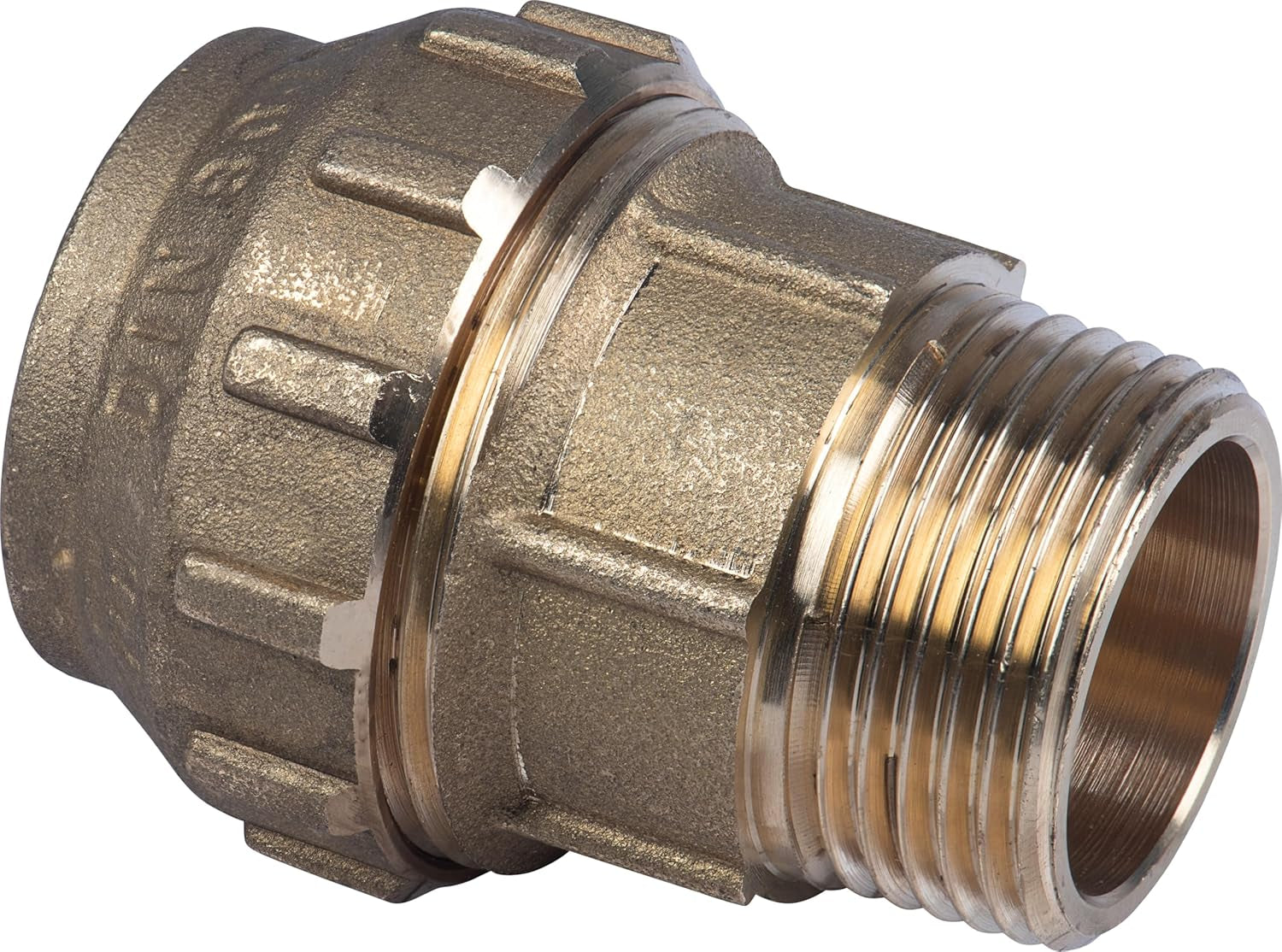 Racor de compresión Cornat - rosca externa Ø 32 mm x 1 pulgada - latón - con una rosca externa - conexión de tubería PE-HD / T617532