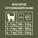 GimCat Near Nature Trial Mix 12 Pack - Alimento húmedo sin cereales para gatos a partir de 7 meses con una receta apropiada para su especie y presa específica - 12 sobres (12 x 85 g)