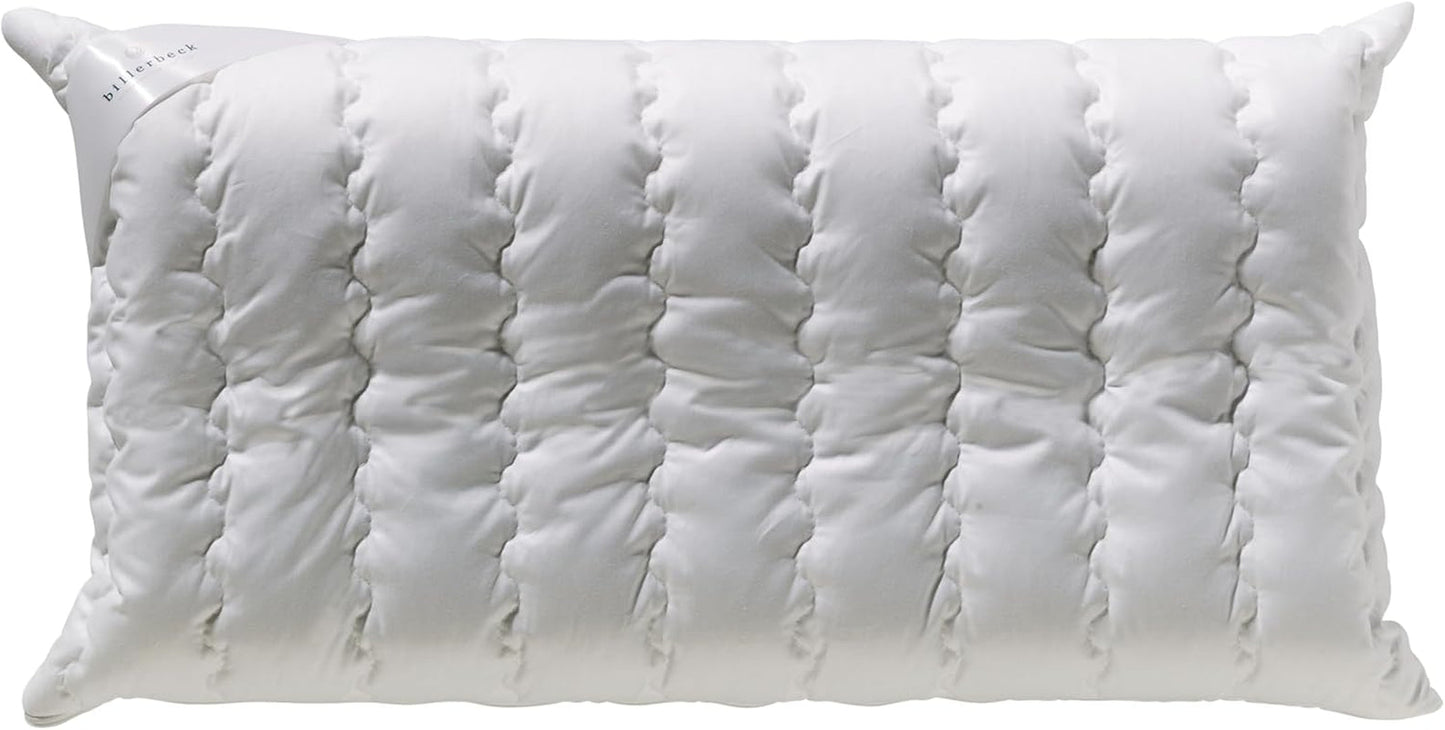 Billerbeck Pillow S20 Latex - Almohada para el cuello en 40 X 80 cm - Almohada de soporte para el cuello con núcleo de látex suave, blanco Naty Shop Almohadas estándar de látex