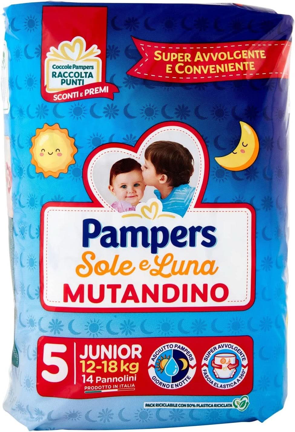 PAMPERS Sole & Luna Junior Neopreno, 14 unidades Naty Shop