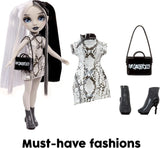 Muñeca Rainbow High Shadow High Heather Grayson - 28 cm en tonos grises, cabello y ropa en blanco y negro, bolso elegante, dulce regalo para niños de 4 a 10 años