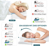 Almohada para el cuello Almohada para la cabeza Almohada ortopédica Almohada de espuma viscoelástica Almohada ergonómica para la cabeza Almohada de apoyo para el cuello Almohada antiimpacto lateral para personas que duermen de lado, boca arriba y boca abajo Almohadas ortopédicas cervicales blancas Naty Shop