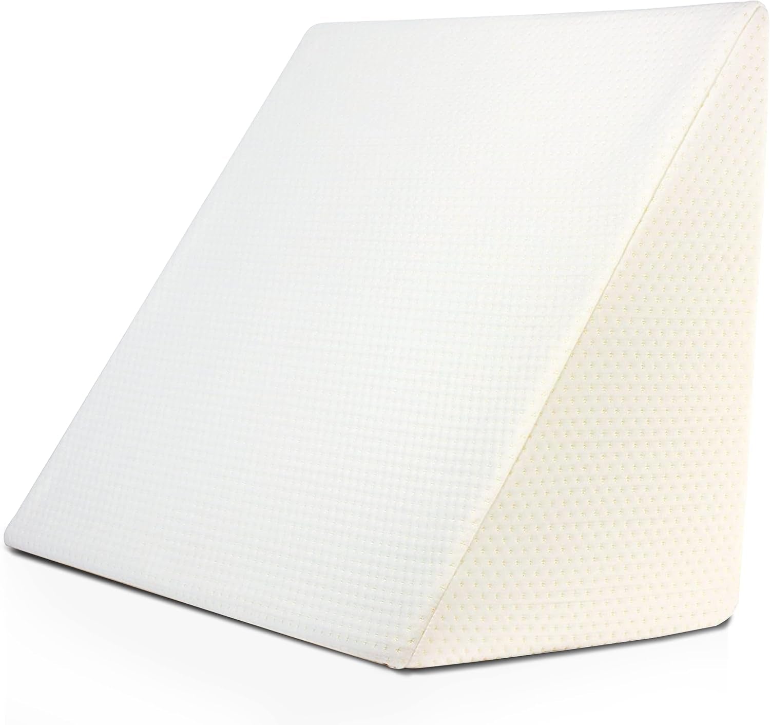 Almohada de cuña para cama y sofá - Ideal como almohada de lectura, para la espalda en la cama o para elevar las piernas - Espuma dimensionalmente estable - Funda lavable