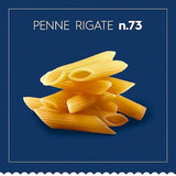 Pasta Barilla Clásica Penne Rigate Nr. 73 de trigo duro de alta calidad, siempre al dente (1 x 500 g)
