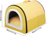 Katzenhöhle | Katzenhaus für Draußen Winterfest | Katzenhöhle Outdoor para Katzen | Katzenbett Höhle Katzenhaus Mit Abnehmbarem Waschbarem Mate | Wasserdichtes Wetterfestes Katzenbett Innen Draußen