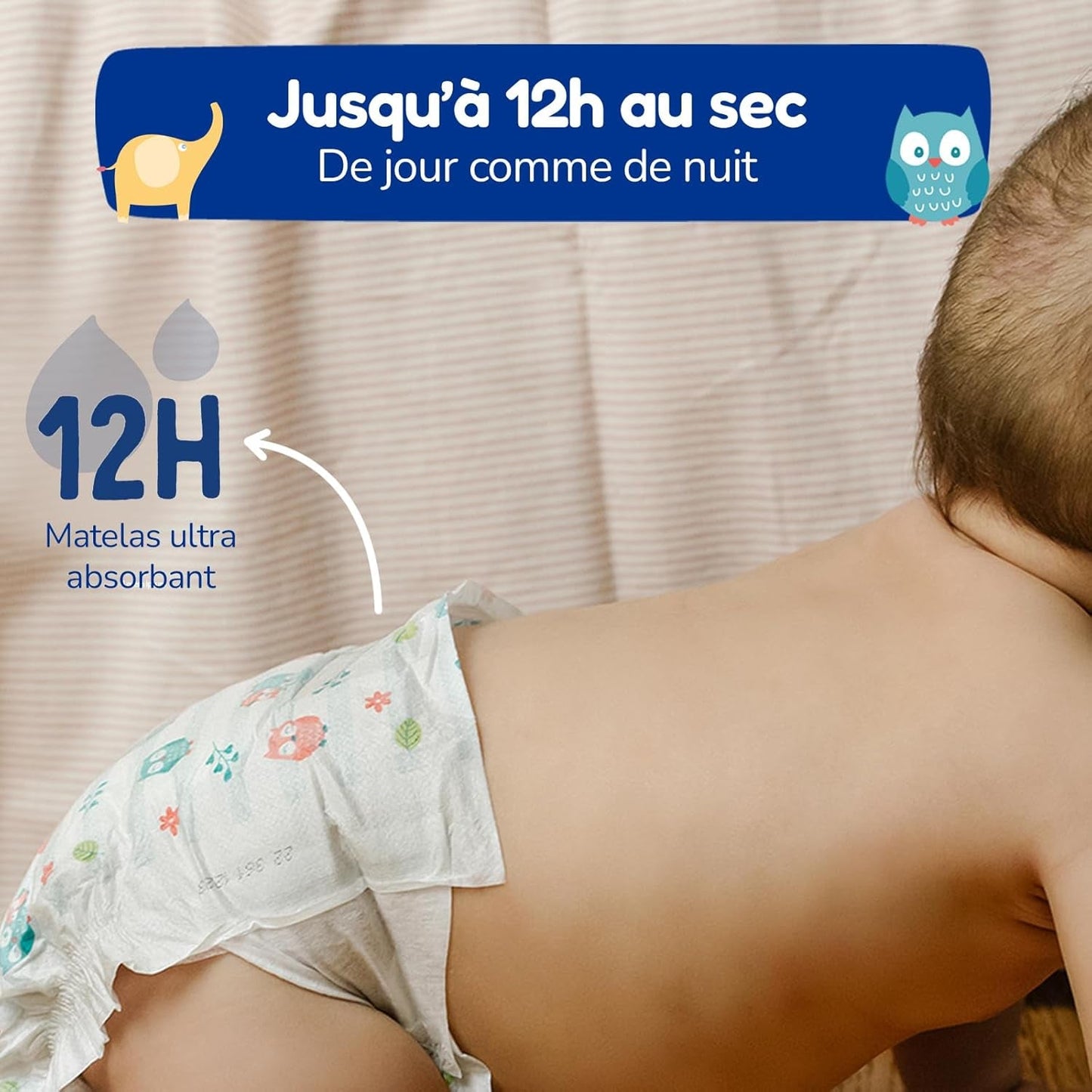- Tamaño de pañal 4+ 9-20 kg – Ökologische Babywaidern – natürliche Babypflege, hypoallergen, ohne Parfüm und auslaufsicher – hermestellung in Frankreich – 126 pañales desechables – 1 mes
