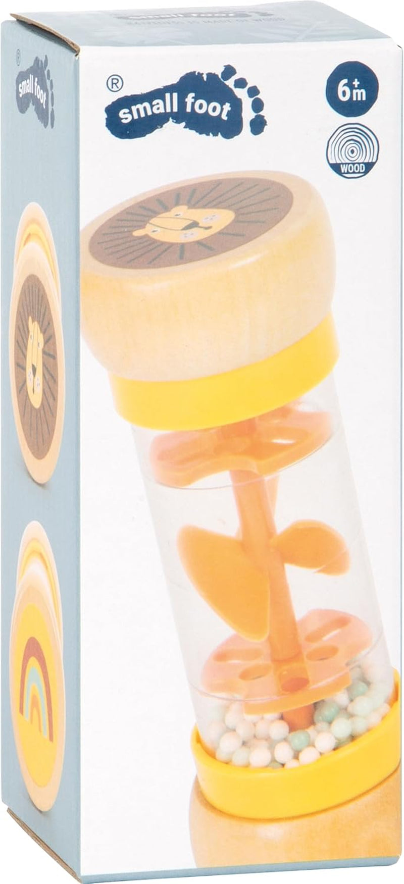 Small Foot Sonajero Rainmaker "Safari", fascinante juguete sensorial de madera, para niños a partir de 6 meses, 12458 Baby Toys Naty Shop