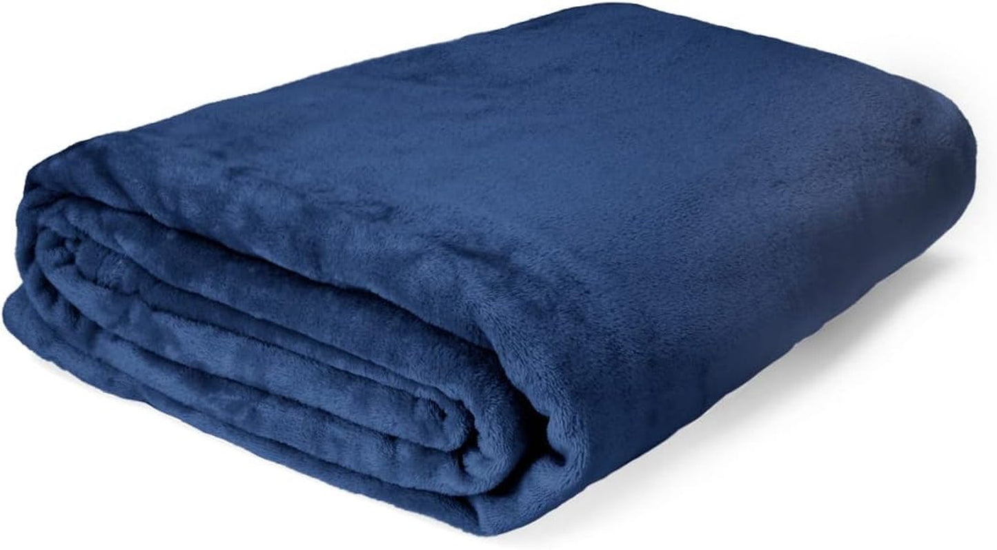 HOMLA Manta polar roja, mullida y cálida, para sofá y cama, manta cómoda, manta para sofá, manta para salón, fácil de mantener, 150 x 200 cm, color rosa Camas y mantas Besuche den HOMLA-Store Azul marino Mukava Poliéster 200 x 220 cm