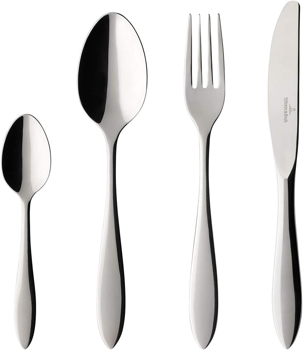 Villeroy & Boch - Cubertería Arthur 24 o 30 piezas, 6 personas Naty Shop