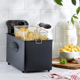 Freidora de aceite Bestron con tecnología de zona fría, 3,5 litros, 2000 vatios Electrodomésticos Naty Shop