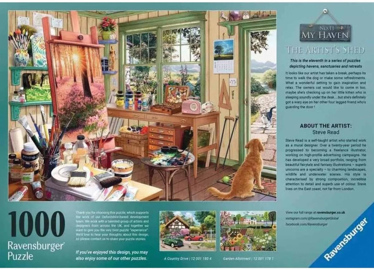 Ravensburger Puzzle 1000 piezas - Mi refugio: el almacén del artista Puzzle Naty Shop