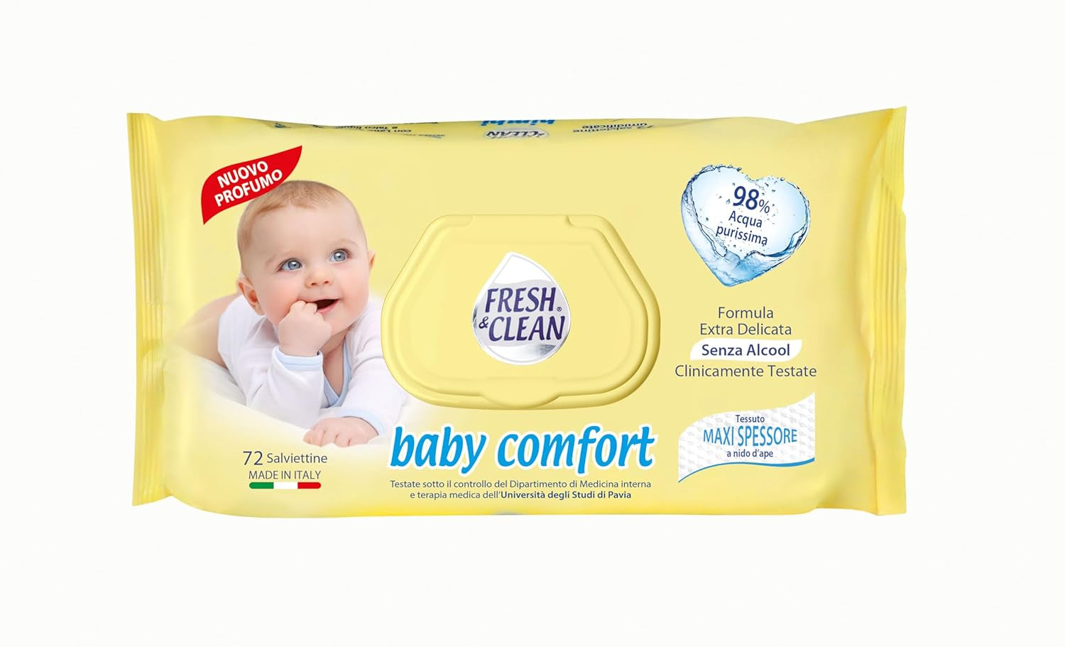Toallitas húmedas, 72 piezas