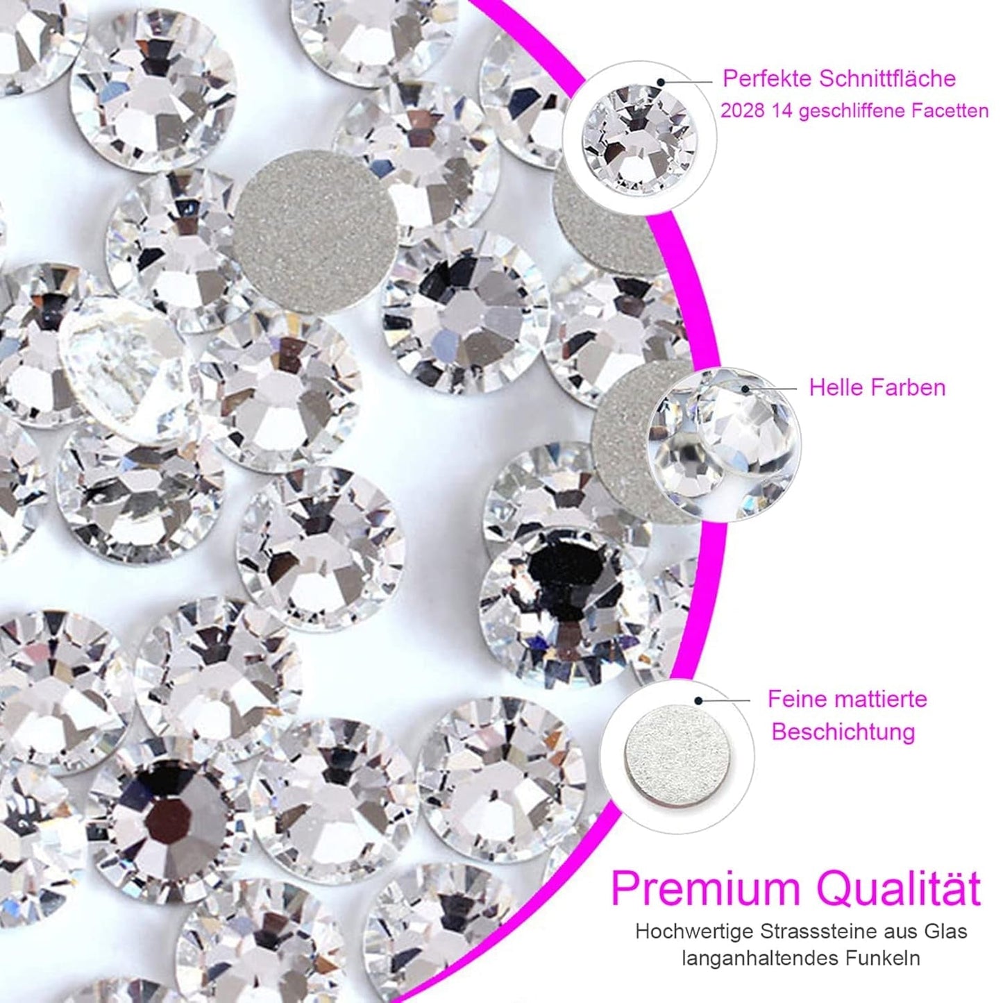 Juego de 3200 piedras para uñas FITDON, piedras AB de vidrio multiforma y piedras AB con purpurina de diamante transparente para decoración de uñas, kits de bricolaje, joyería, llaveros, accesorios para uñas
