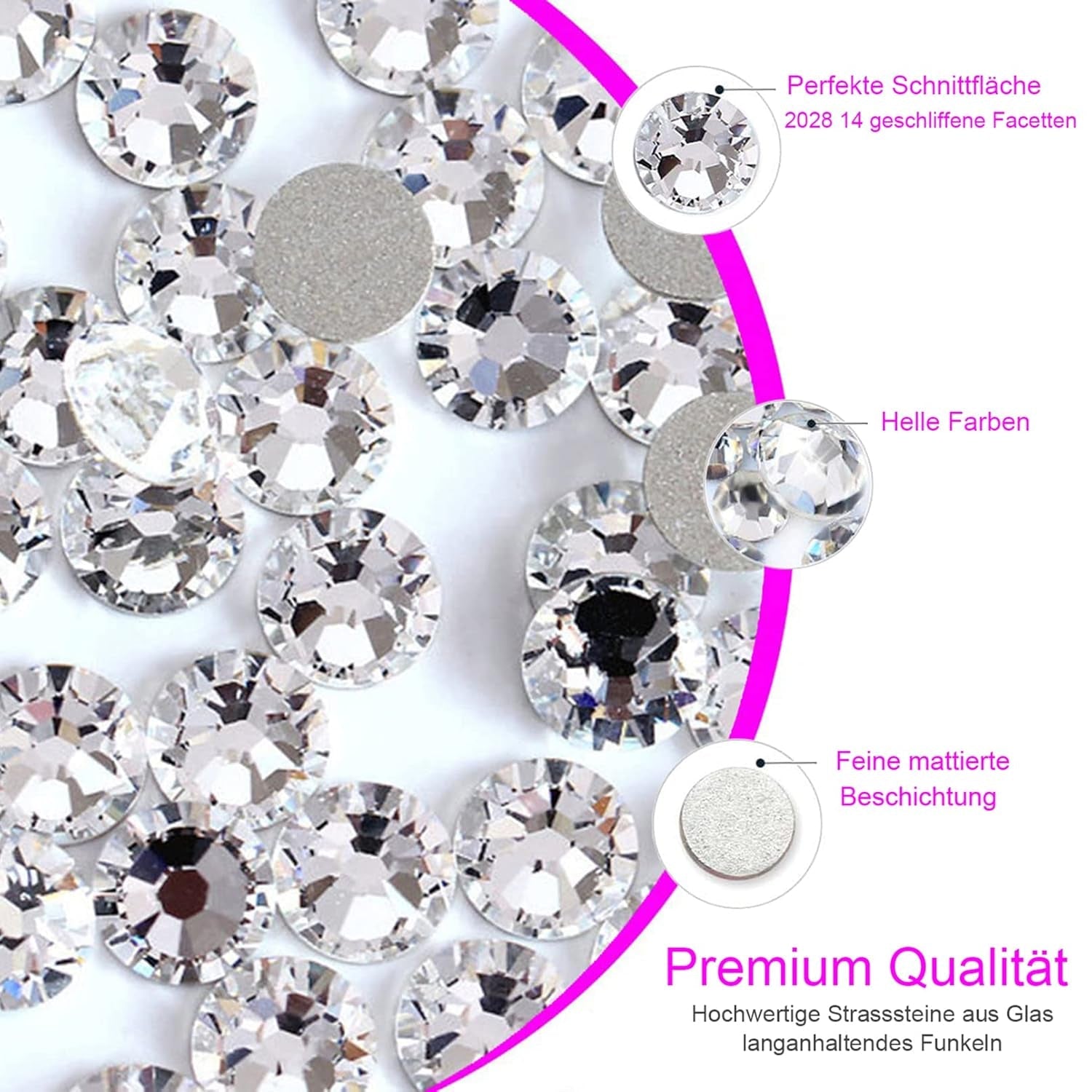 Juego de 3200 piedras para uñas FITDON, piedras AB de vidrio multiforma y piedras AB con purpurina de diamante transparente para decoración de uñas, kits de bricolaje, joyería, llaveros, accesorios para uñas